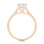 18k Rose Gold 18k Rose Gold Elegant Solitaire Engagement Ring - Front View -  105650 - Thumbnail