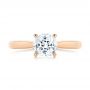 14k Rose Gold 14k Rose Gold Elegant Solitaire Engagement Ring - Top View -  105650 - Thumbnail