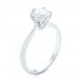 18k White Gold 18k White Gold Elegant Solitaire Engagement Ring - Three-Quarter View -  103295 - Thumbnail