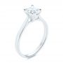 14k White Gold 14k White Gold Elegant Solitaire Engagement Ring - Three-Quarter View -  105650 - Thumbnail