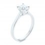 18k White Gold 18k White Gold Elegant Solitaire Engagement Ring - Three-Quarter View -  105650 - Thumbnail