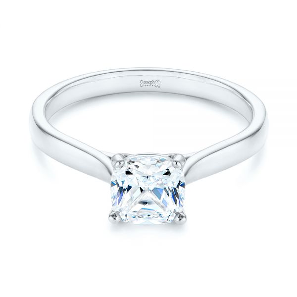  Platinum Platinum Elegant Solitaire Engagement Ring - Flat View -  105650