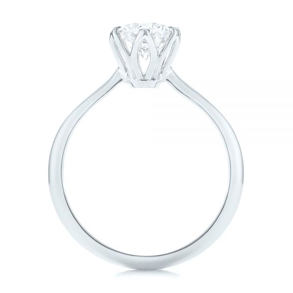 14k White Gold 14k White Gold Elegant Solitaire Engagement Ring - Front View -  103295