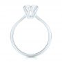 14k White Gold 14k White Gold Elegant Solitaire Engagement Ring - Front View -  103295 - Thumbnail