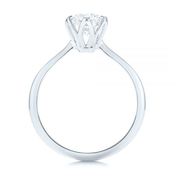 14k White Gold 14k White Gold Elegant Solitaire Engagement Ring - Front View -  103299
