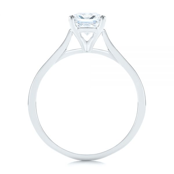 14k White Gold 14k White Gold Elegant Solitaire Engagement Ring - Front View -  105650