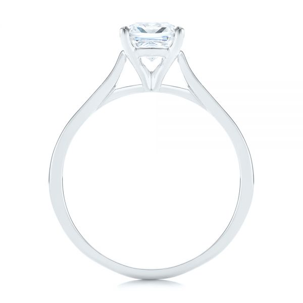 18k White Gold 18k White Gold Elegant Solitaire Engagement Ring - Front View -  105650