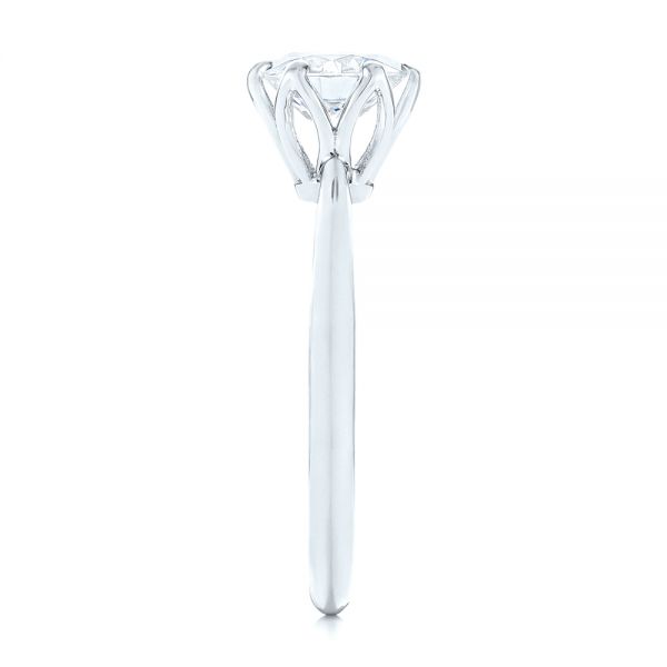 14k White Gold 14k White Gold Elegant Solitaire Engagement Ring - Side View -  103299