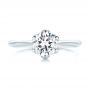 18k White Gold 18k White Gold Elegant Solitaire Engagement Ring - Top View -  103295 - Thumbnail
