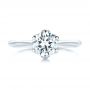 14k White Gold 14k White Gold Elegant Solitaire Engagement Ring - Top View -  103299 - Thumbnail