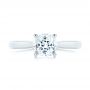 14k White Gold 14k White Gold Elegant Solitaire Engagement Ring - Top View -  105650 - Thumbnail