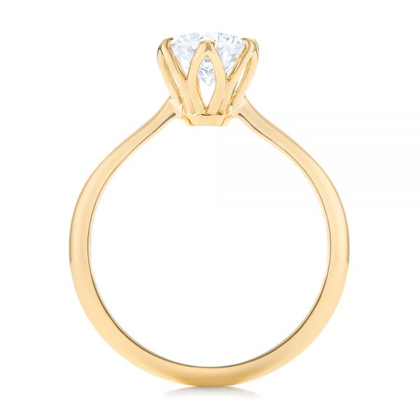 14k Yellow Gold 14k Yellow Gold Elegant Solitaire Engagement Ring - Front View - 103295