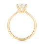 14k Yellow Gold Elegant Solitaire Engagement Ring - Front View -  103299 - Thumbnail
