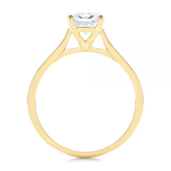 18k Yellow Gold 18k Yellow Gold Elegant Solitaire Engagement Ring - Front View -  105650