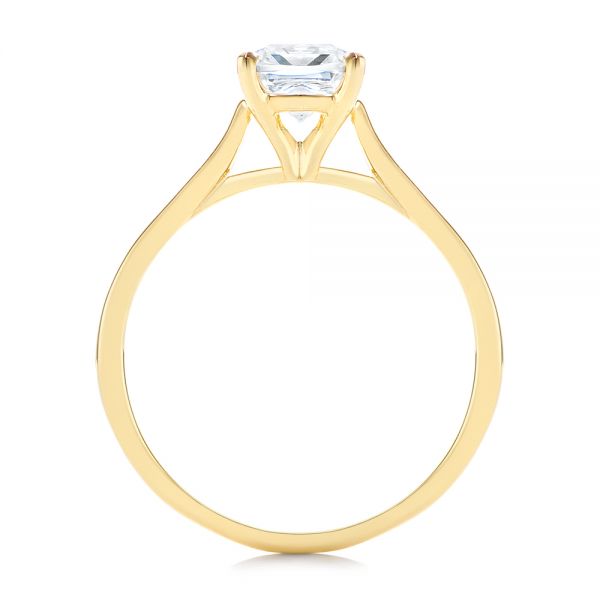 14k Yellow Gold Elegant Solitaire Engagement Ring - Front View - 105650