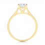 14k Yellow Gold Elegant Solitaire Engagement Ring - Front View -  105650 - Thumbnail