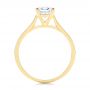 14k Yellow Gold Elegant Solitaire Engagement Ring - Front View -  105650 - Thumbnail