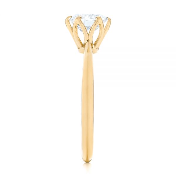 14k Yellow Gold 14k Yellow Gold Elegant Solitaire Engagement Ring - Side View - 103295