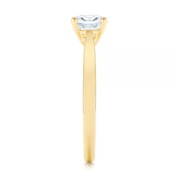 14k Yellow Gold Elegant Solitaire Engagement Ring - Side View - 105650