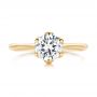 14k Yellow Gold 14k Yellow Gold Elegant Solitaire Engagement Ring - Top View -  103295 - Thumbnail