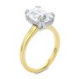 14k Yellow Gold And Platinum Elongated Cushion Cut And Hidden Halo Diamond Engagement Ring - Three-Quarter View -  108328 - Thumbnail