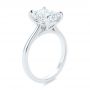 14k White Gold Elongated Cushion Diamond Engagement Ring - Three-Quarter View -  107276 - Thumbnail