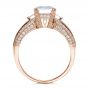 18k Rose Gold 18k Rose Gold Emerald Cut Diamond Engagement Ring - Front View -  192 - Thumbnail