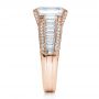 14k Rose Gold 14k Rose Gold Emerald Cut Diamond Engagement Ring - Side View -  192 - Thumbnail