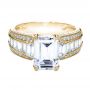 14k Yellow Gold 14k Yellow Gold Emerald Cut Diamond Engagement Ring - Top View -  192 - Thumbnail