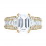 18k Yellow Gold 18k Yellow Gold Emerald Cut Diamond Engagement Ring - Top View -  192 - Thumbnail