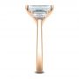 18k Rose Gold 18k Rose Gold Emerald Cut and Trapezoids Diamond Engagement Ring - Side View -  107815 - Thumbnail