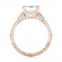 18k Rose Gold 18k Rose Gold Emerald Diamond Engagement Ring - Front View -  103715 - Thumbnail