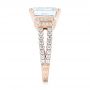 14k Rose Gold 14k Rose Gold Emerald Diamond Engagement Ring - Side View -  103715 - Thumbnail