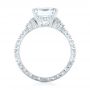 18k White Gold Emerald Diamond Engagement Ring - Front View -  103715 - Thumbnail