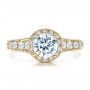 14k Yellow Gold 14k Yellow Gold Engagement Ring Tapered Diamond Side Stones - Vanna K - Top View -  100042 - Thumbnail