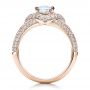14k Rose Gold 14k Rose Gold Engagement Ring With Eternity Band - Front View -  100006 - Thumbnail