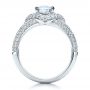  Platinum Platinum Engagement Ring With Eternity Band - Front View -  100006 - Thumbnail