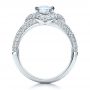 14k White Gold 14k White Gold Engagement Ring With Eternity Band - Front View -  100006 - Thumbnail