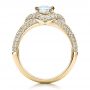 18k Yellow Gold 18k Yellow Gold Engagement Ring With Eternity Band - Front View -  100006 - Thumbnail