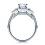  18K Gold Engagement Ring With Halo Pave Milgrain - Vanna K - Front View -  100043 - Thumbnail