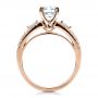 14k Rose Gold 14k Rose Gold Engagement Ring With Matching Eternity Band - Front View -  100005 - Thumbnail