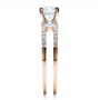 18k Rose Gold 18k Rose Gold Engagement Ring With Matching Eternity Band - Side View -  100005 - Thumbnail