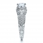  Platinum Platinum Engagement Ring With Micro Pave - Milgrain - Filigree - Hand Engraved - Vanna K - Side View -  100047 - Thumbnail