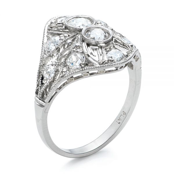 Estate Art Deco Diamond Engagement Ring - Image
