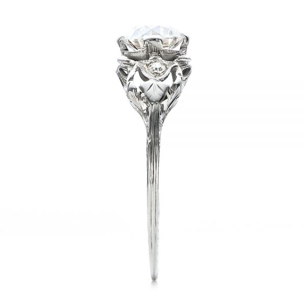 Estate Diamond Art Deco Engagement Ring - Side View -  100905