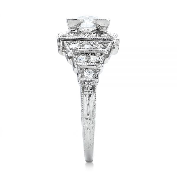 Estate Diamond Engagement Ring - Side View -  100899
