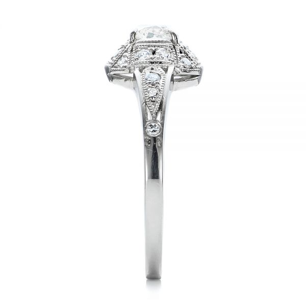 Estate Diamond Engagement Ring - Side View -  100906