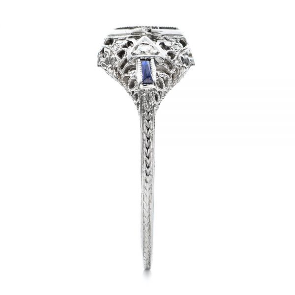Estate Diamond and Sapphire Art Deco Engagement Ring 100904 Seattle Bellevue Joseph Jewelry Estate Diamond and Sapphire Art Deco Engagement Ring 100904 Seattle Bellevue Joseph Jewelry