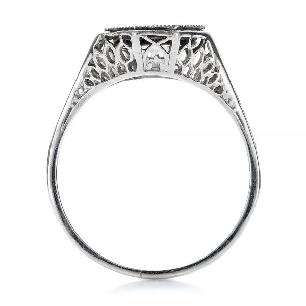 Estate Solitaire Diamond Art Deco Engagement Ring - Front View -  100900