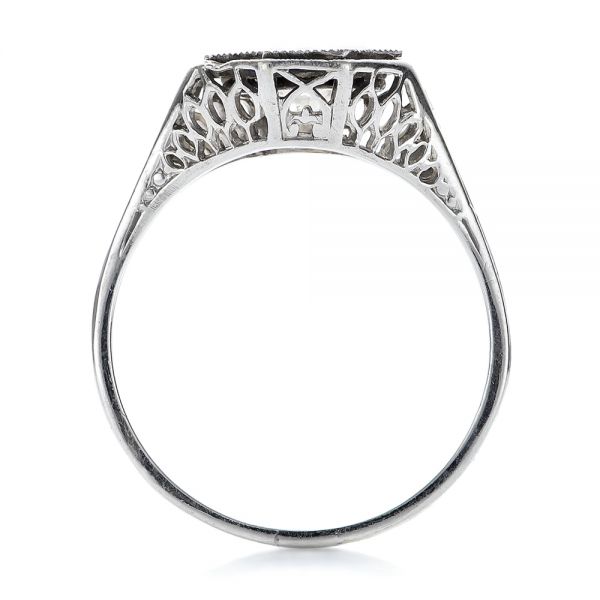 Estate Solitaire Diamond Art Deco Engagement Ring - Front View - 100900